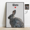 Portrait de lapin cartoon